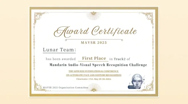 远鉴斩获FG2025普通话视听语音识别挑战赛赛道冠军